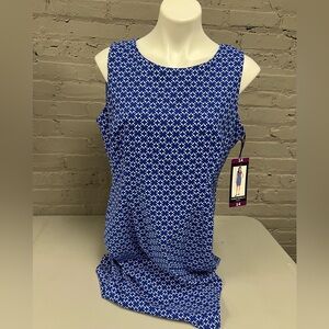Mario Serrani Blue Geometric Dress